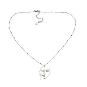 Collier Acier Inoxydable - Bleu Turquoise