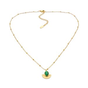 Collier Acier Inoxydable - Bleu Turquoise